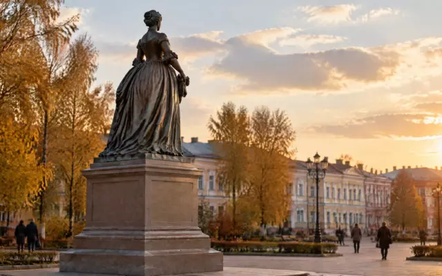 В Костроме установили бронзовую Екатерину II высотой 2,6 метра